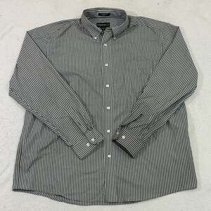 Eddie Bauer Wrinkle Resistant Relaxed Fit Striped Button Down Shirt XL